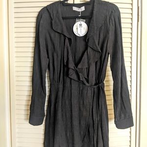 Black Mini Wrap Dress